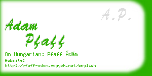 adam pfaff business card